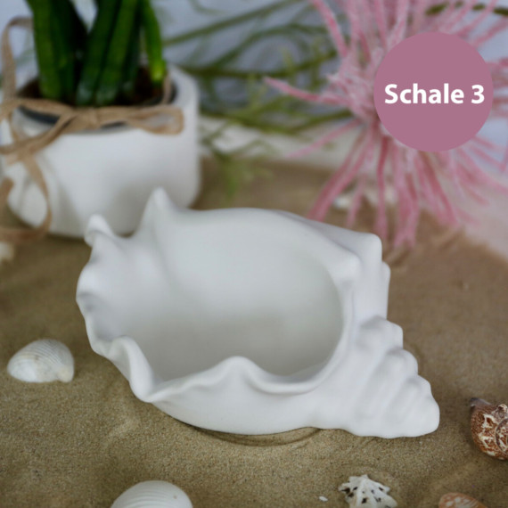 Silikon -  Gießform - Muschelschale - Dekoschale - Kerzenschale - Schale 3 - vielfältig nutzbar