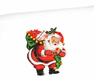Sommersweat - Vintage Santa - Geschenke - Rot - Paneel - Weiß - Bio Qualität - abby and me