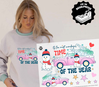 Onkel Bo's Bügelbilder - DIN A4 - it's the most wonderful time of the year - Car - BIG