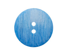 1 Polyesterknopf - Rund - 23mm - 2 Löcher - Farbverlauf - Blau