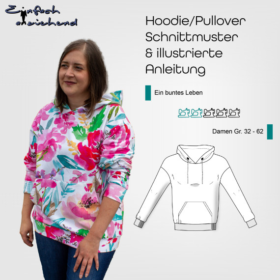 Hoodie Ein buntes Leben Gr. 32 - 62