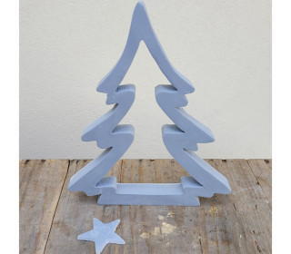 Silikon - Gießform - Tannenbaum mit Stern - Weihnachtsbaum - vielfältig nutzbar