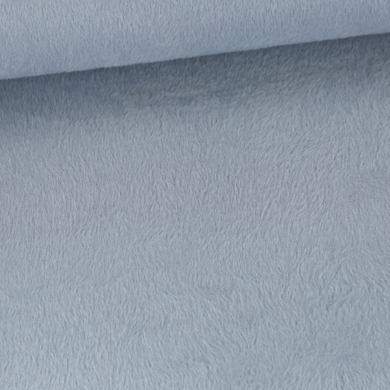 Mantelfell Fellstoff Fellimitat Uni Taubenblau