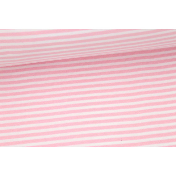 Bündchen - Ringelbündchen - Streifen - Little Darling - Rosa/Weiß