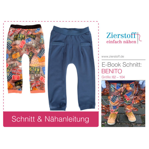 E-BOOK – Hose, Pumphose "BENITO", Gr. 62 – 104