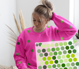 Onkel Bo's Bügelbilder - DIN A4 - Konfetti - Punkte - Grün