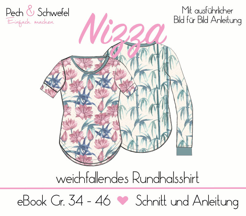 Ebook - Shirt NIZZA Gr. 34 - 46 von Pech und Schwefel