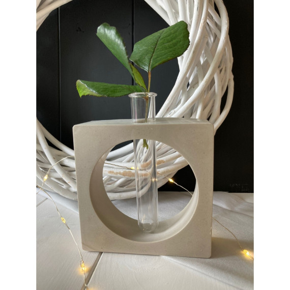 Silikon - Gießform - Reagenzglashalter - Vase / Kerzenhalter - Quadrat - 2 in 1 - vielfältig nutzbar