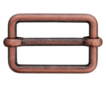 1 Schieber - Metallschließe - 25mm - Metall - Altkupfer