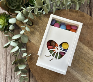 Silikon - Gießform - Kleine Geschenkdose - Herz mit Schleife - Gutschein Box - vielfältig nutzbar