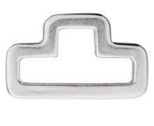 1 D-Ring - 40mm - Taschenring - Metall - Ausbuchtung - Silber