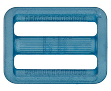 1 Leiterschnalle - Kunststoff - 25mm - Transparent - Blau