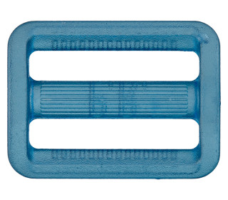 1 Leiterschnalle - Kunststoff - 25mm - Transparent - Blau