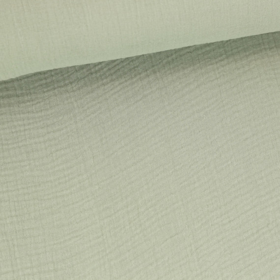 Musselin Bambino - Muslin - Double Gauze - Uni - Resedagrün Hell