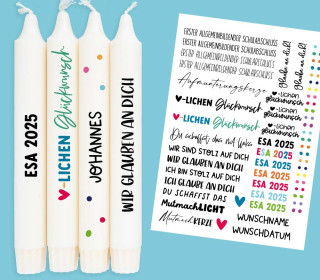 DIN A4 - Tattoofolie - Erster allgemeinbildender Schulabschluss (ESA) - Motivation - für Kerzen / Keramik