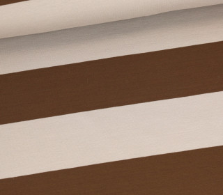 Sommersweat - French Terry - Bicolored Stripes - Sand/Braun