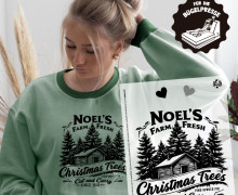 Onkel Bo's Bügelbilder - DIN A4 - Noel's Christmas Tree Farm - Schwarz - BIG