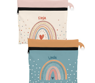 DIY-Nähset - 2 Wetbags - Softshell - Boho Rainbows