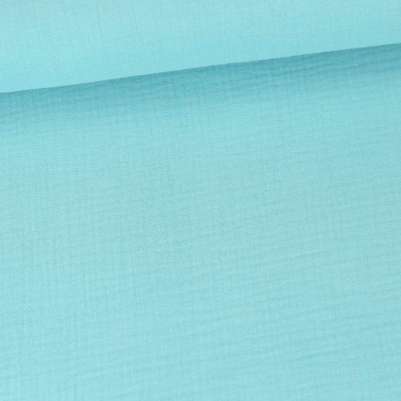 Musselin Bambino - Muslin - Uni - Schnuffeltuch - Windeltuch - Gletscherblau