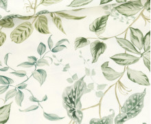 Canvas - Feste Baumwolle - Watercolor Patterned Leaves - Weiß