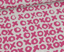 Sommersweat - Hugs And Kisses - XOXO - Grau Meliert - abby and me