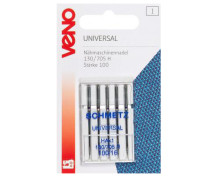 5 Nähmaschinennadeln - Universal - 130/705 H - 100 - Schmetz - Silber