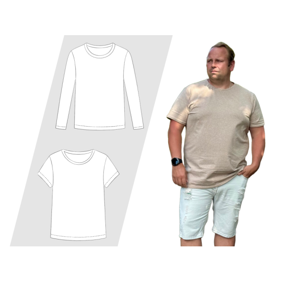 Schnittmuster Basic Herren Shirt Leo