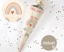 DIY-Nähset Schultüte - Boho Rainbows - Velvet - zum selber Nähen