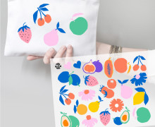 Onkel Bo's Bügelbilder - DIN A4 - Funky Fruits And Flowers