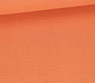 Musselin - Muslin - Double Gauze - Uni - 125g - Schnuffeltuch - Windeltuch - Lachsorange
