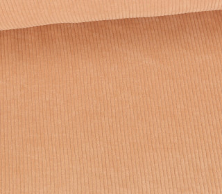 Stretchcord - Feincord - Qjutie & the Qjutest - Jersey Cord - Uni - Pastell Lachsorange