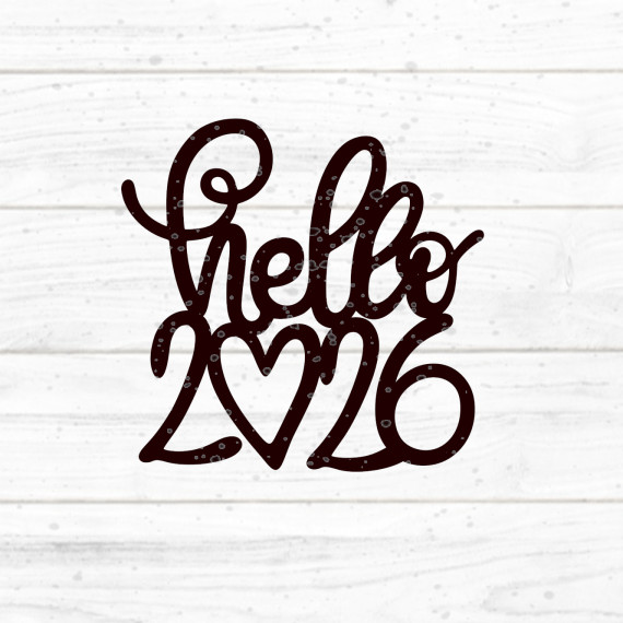 Hello 2026 Plotterdatei SVG DXF FCM