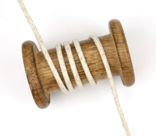 1m Hoodieband - Schmale Kordel - Leinen/Baumwolle - 4mm - Natur