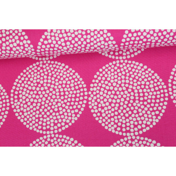 Feste Baumwolle - Punkte - Kreise - See Design - Kokka - Pink