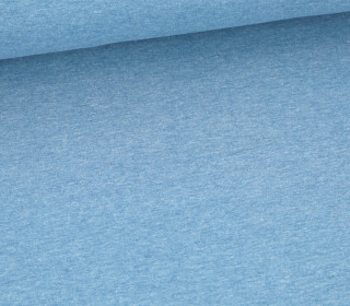 Sommersweat Greta - French Terry - Uni - 250g - Ozeanblau Meliert