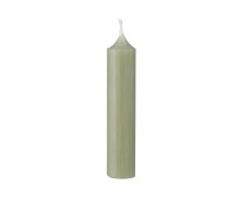 1 kleine Kerze - Kurze Stabkerze - Paraffin - 11cm - Ø 2,2cm - Khaki Rustikal