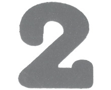 Applikation - Zum Aufbügeln - Reflex Zahl - 2