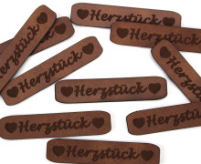 1 Kunstleder Label - Herzstück