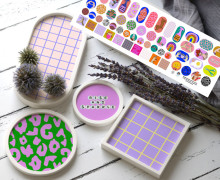 Outdoorstoff - HAPPY STUFF - Inlays für Silikon - Probierset - Cherry Picking - abby and amy