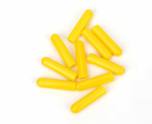 10 Kordelenden - Kunststoff - Länglich - Gelb