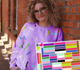 Onkel Bo's Bügelbilder - DIN A4 - Konfetti - Stripes - Bunt