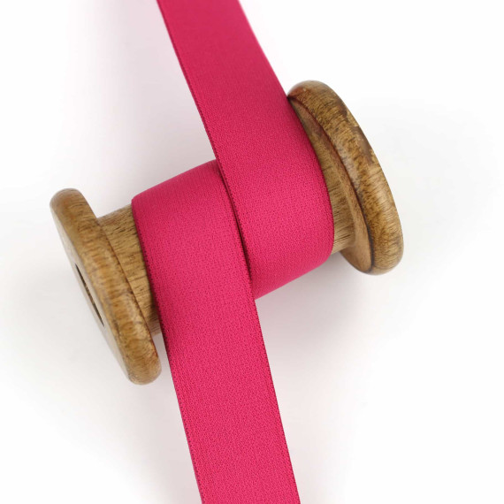 1m Gummiband - Elastisch - Uni - 25mm - Fuchsia