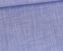 Baumwolle - Webware - Yarn Dyed - Mini Hahnentritt - Weiß/Dunkelblau
