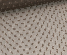 Feiner Tüllstoff - Weich - Punkte - Dunkelbraun