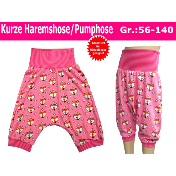 Schnittmuster Pumphose - Für Kinder & Babys - inkl. Nähanleitung