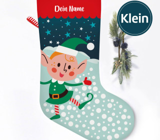 DIY-Nähset - Nikolaussocke - KLEIN - Softshell - Warm Winter Wishes - Elf