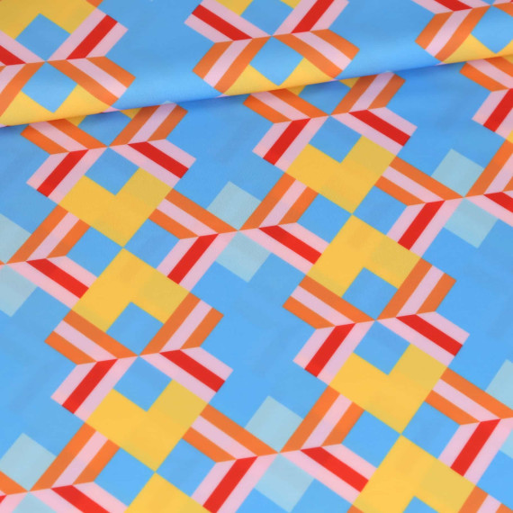 Badelycra - BUNTE Rauten - Hellblau - abby and amy