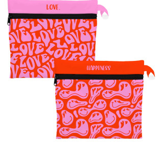 DIY-Nähset - 2 Wetbags - Softshell - Vibrant Valentine - Love