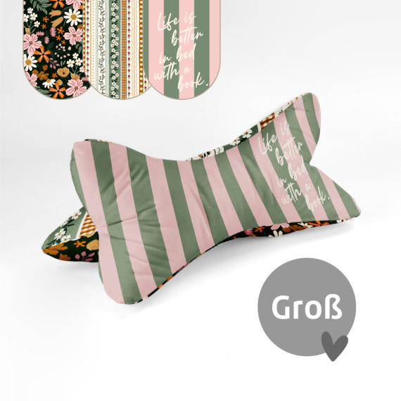 DIY-Nähset - Leseknochen - Groß - Life Is Better In Bed With A Book - Velvet - abby and amy