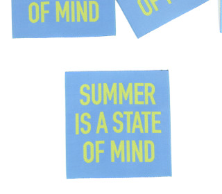 1 Super BIG Label - SUMMER IS A STATE OF MIND - Anlukaa - Hellblau